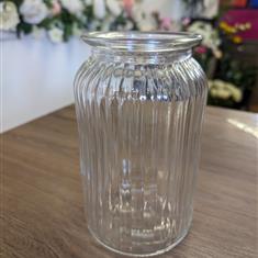 Clear hand tied vase