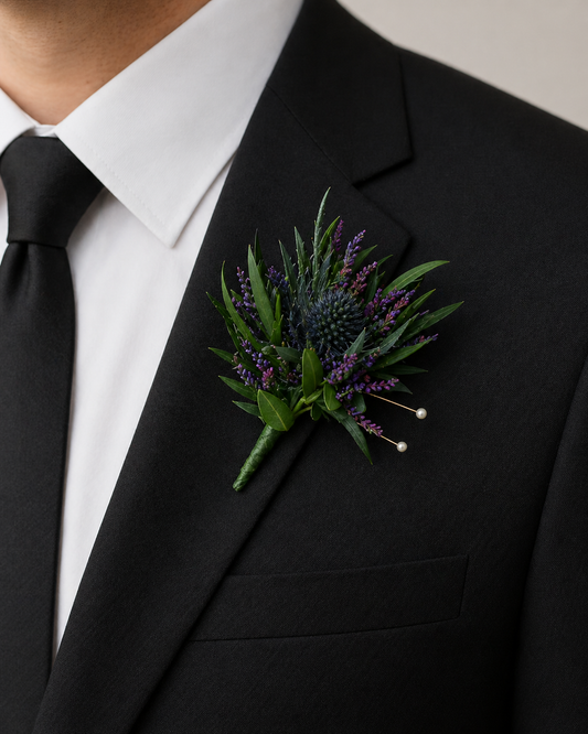 Classic thistle buttonhole
