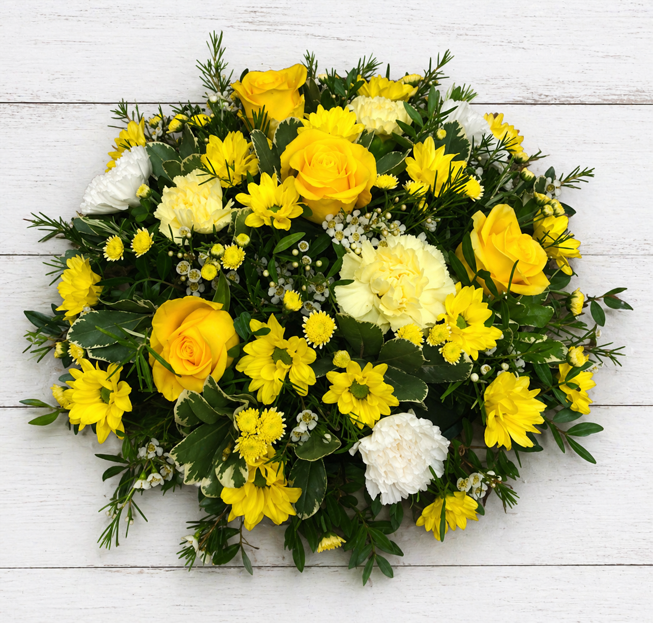 Gold & White Posy